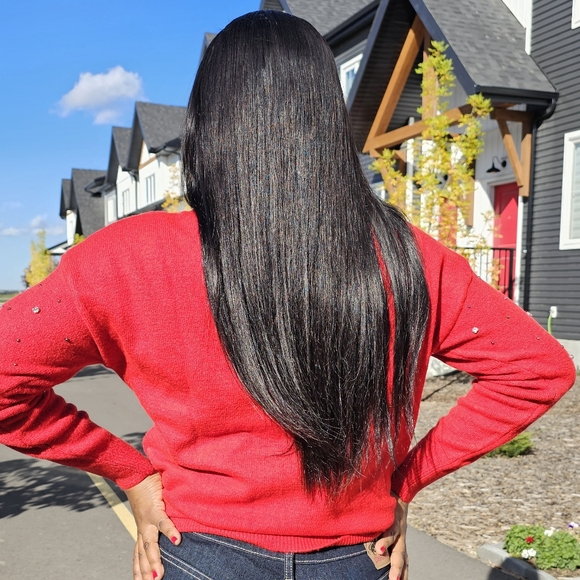 NWT Red Encrusted Crystals Sweater - Picture 3 of 3